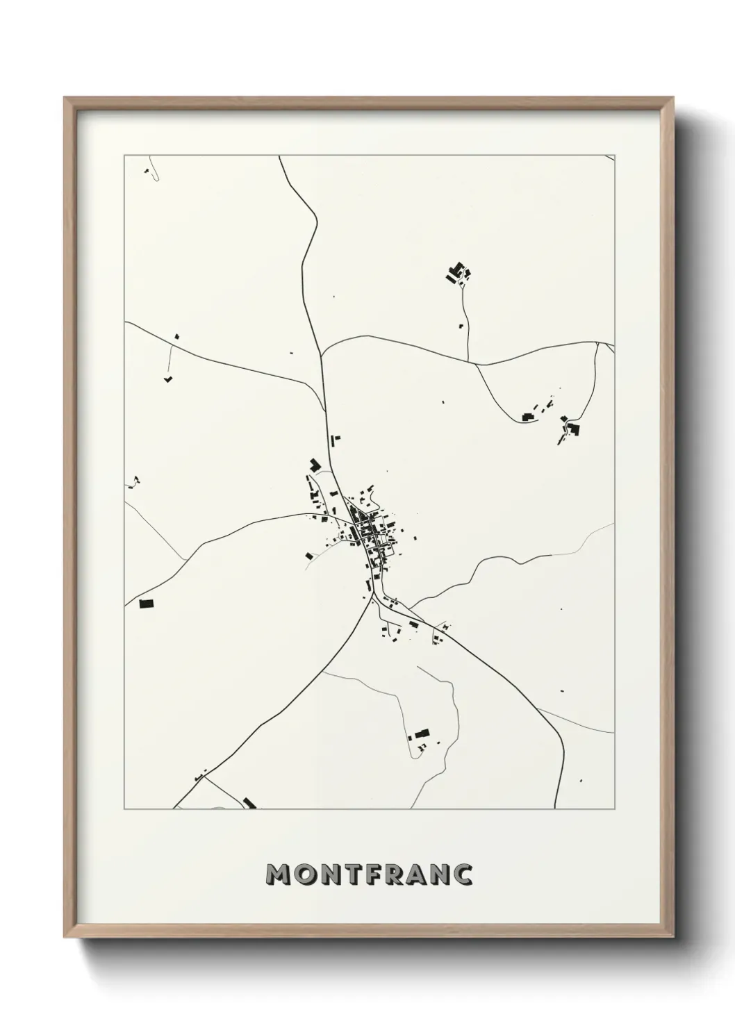 Un poster carte Montfranc