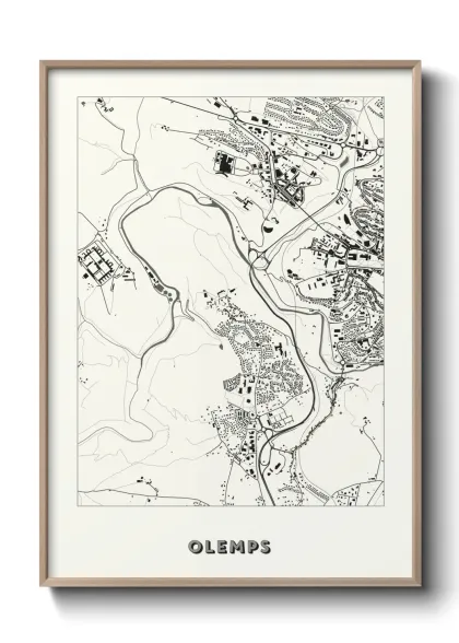 Une affiche de carte sur Olemps