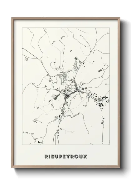Une affiche de carte sur Rieupeyroux