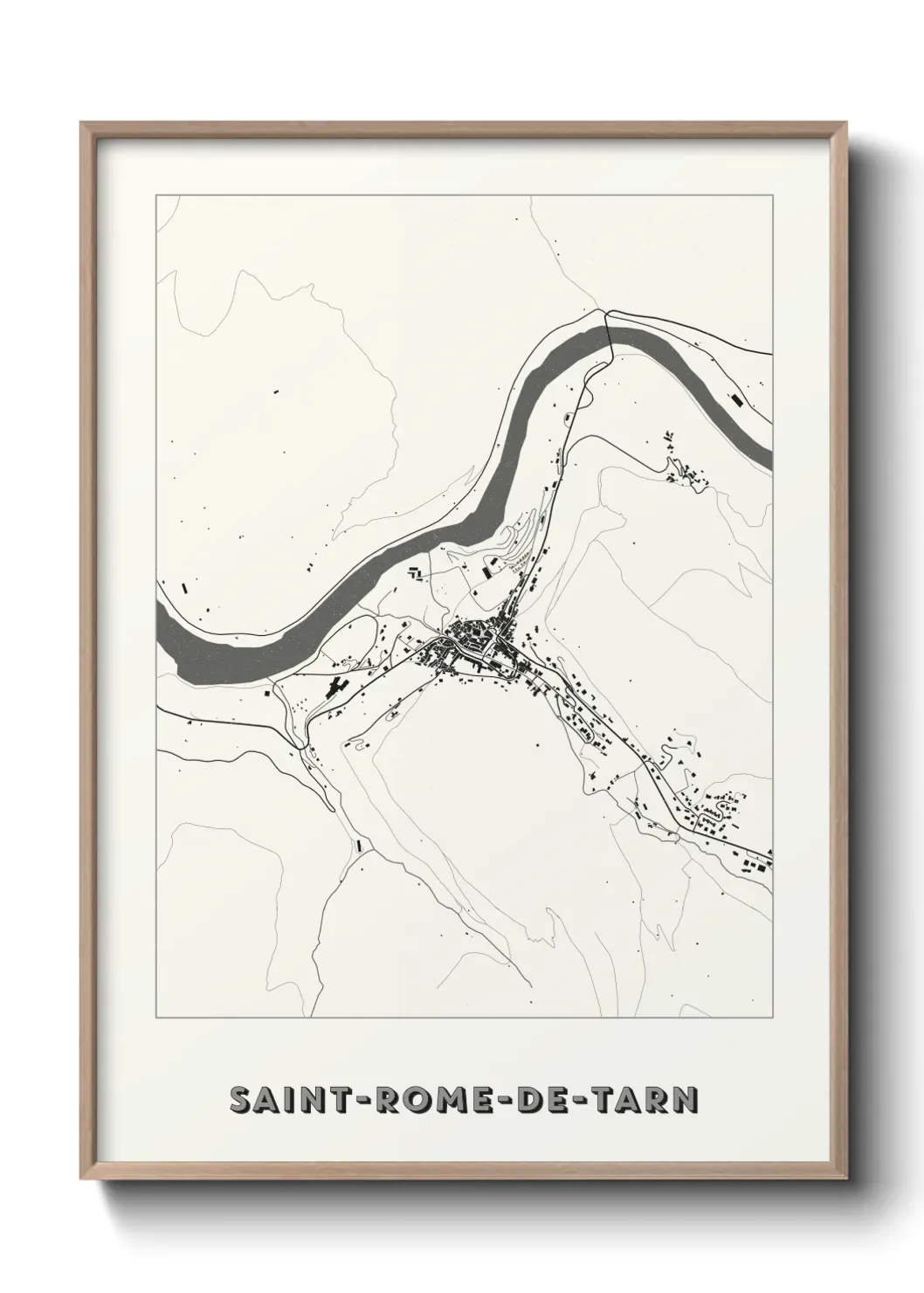 Un poster carte Saint-Rome-de-Tarn