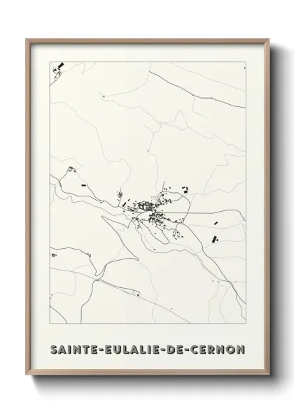 Une affiche de carte sur Sainte-Eulalie-de-Cernon