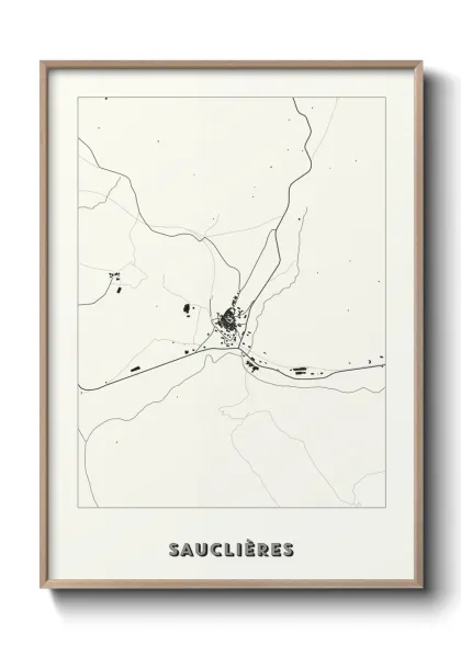 Une affiche de carte sur Sauclières