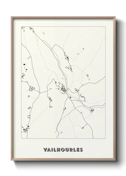 Une affiche de carte sur Vailhourles