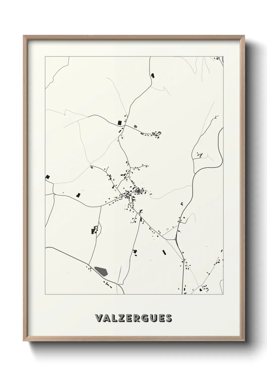 Un poster carte Valzergues