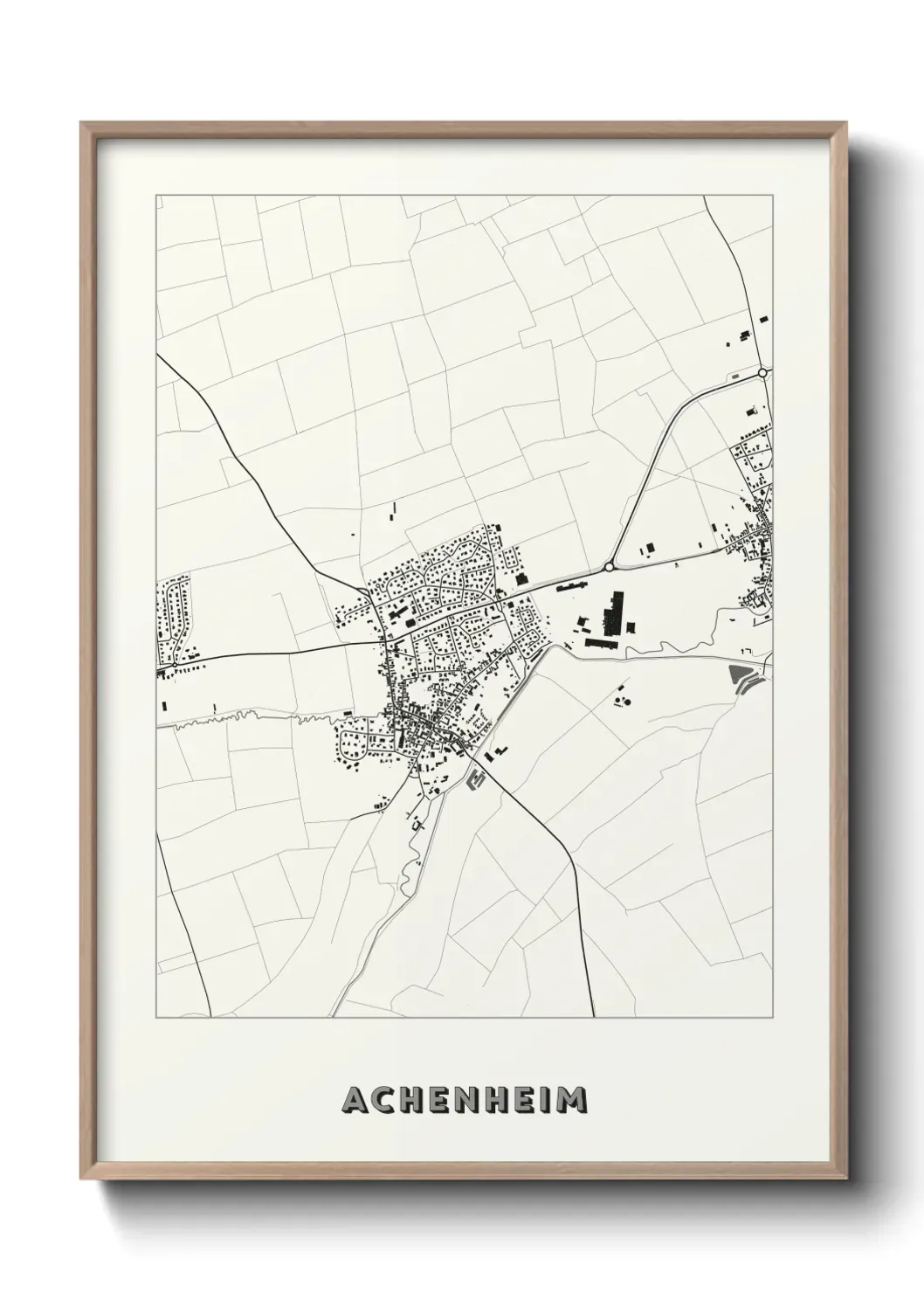 Un poster carte Achenheim