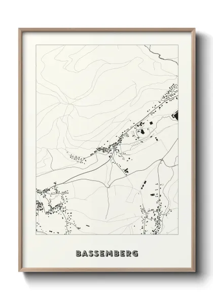 Une affiche de carte sur Bassemberg