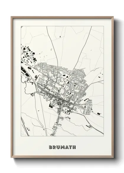 Une affiche de carte sur Brumath