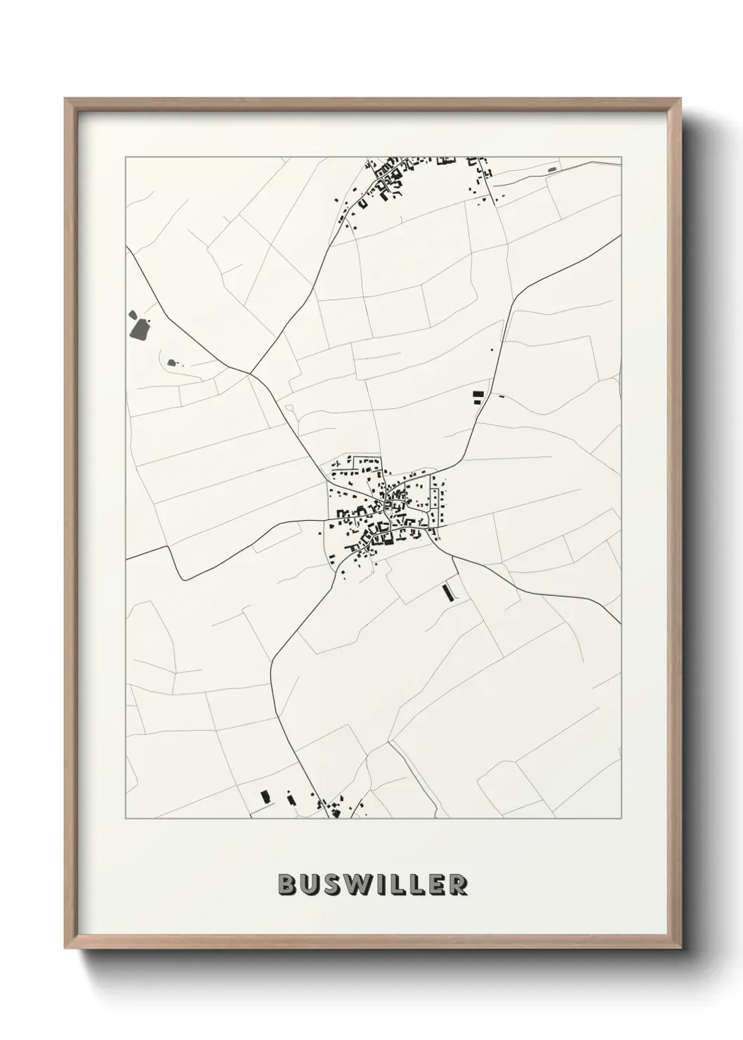 Un poster carte Buswiller