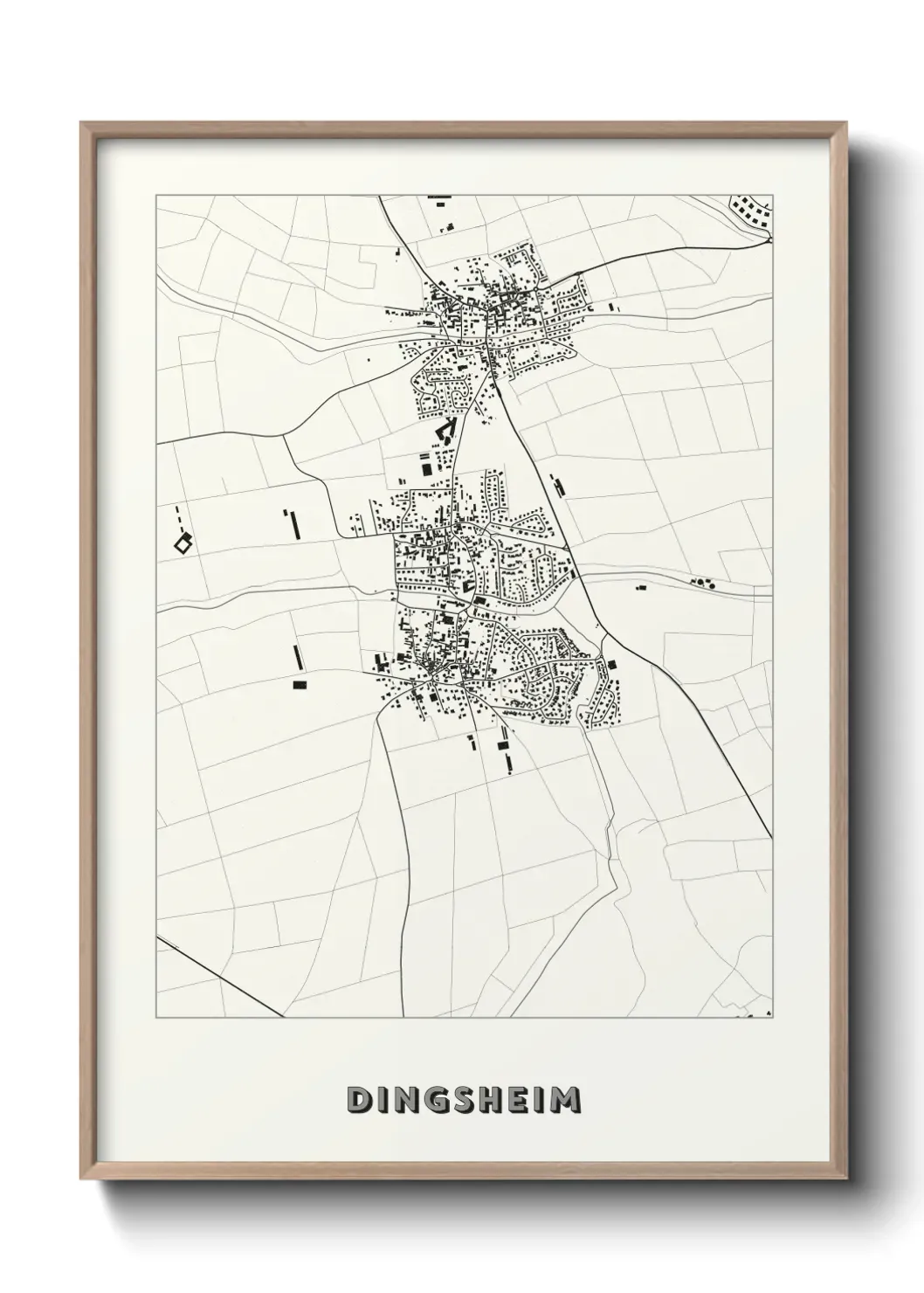 Un poster carte Dingsheim