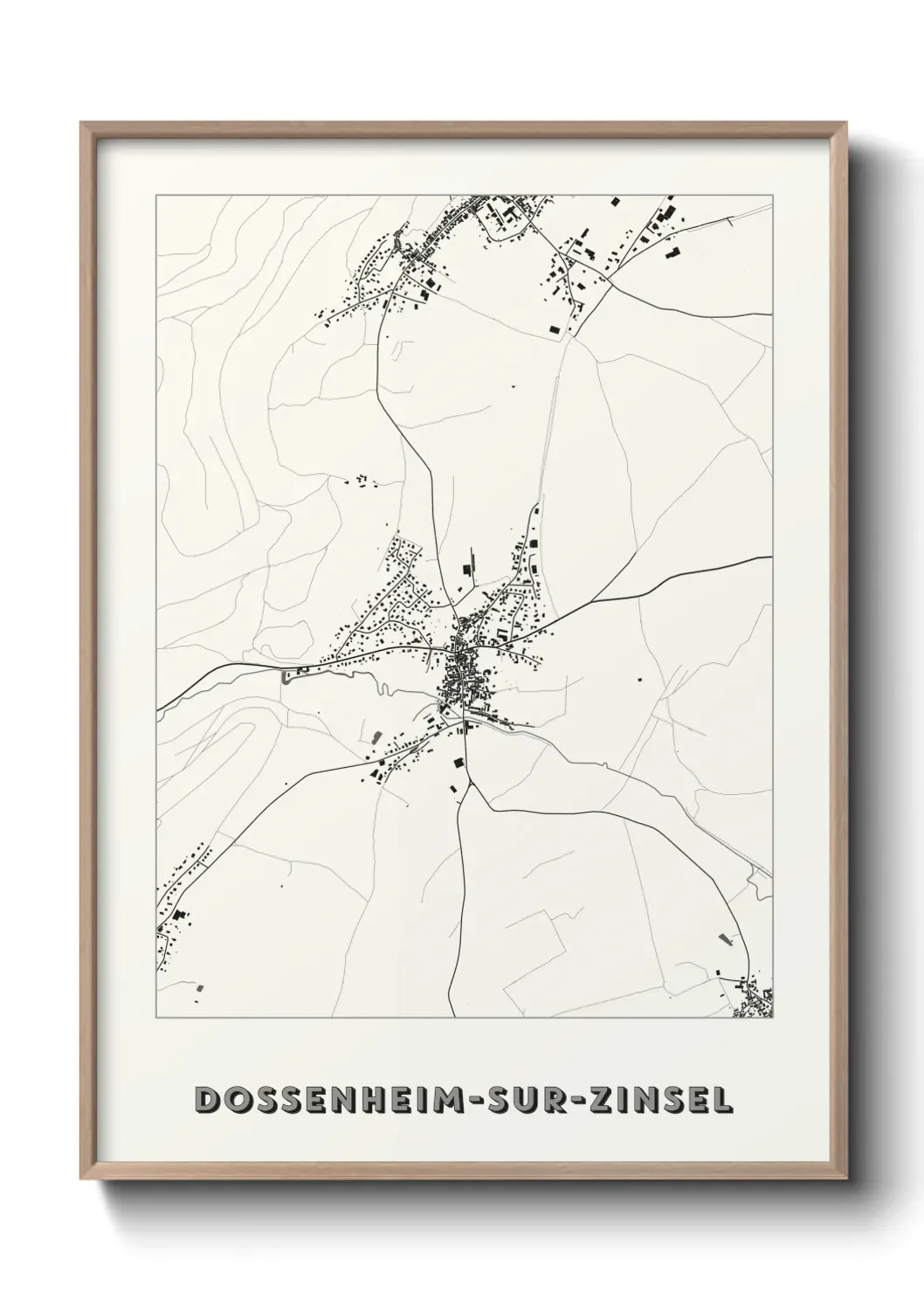 Un poster carte Dossenheim-sur-Zinsel