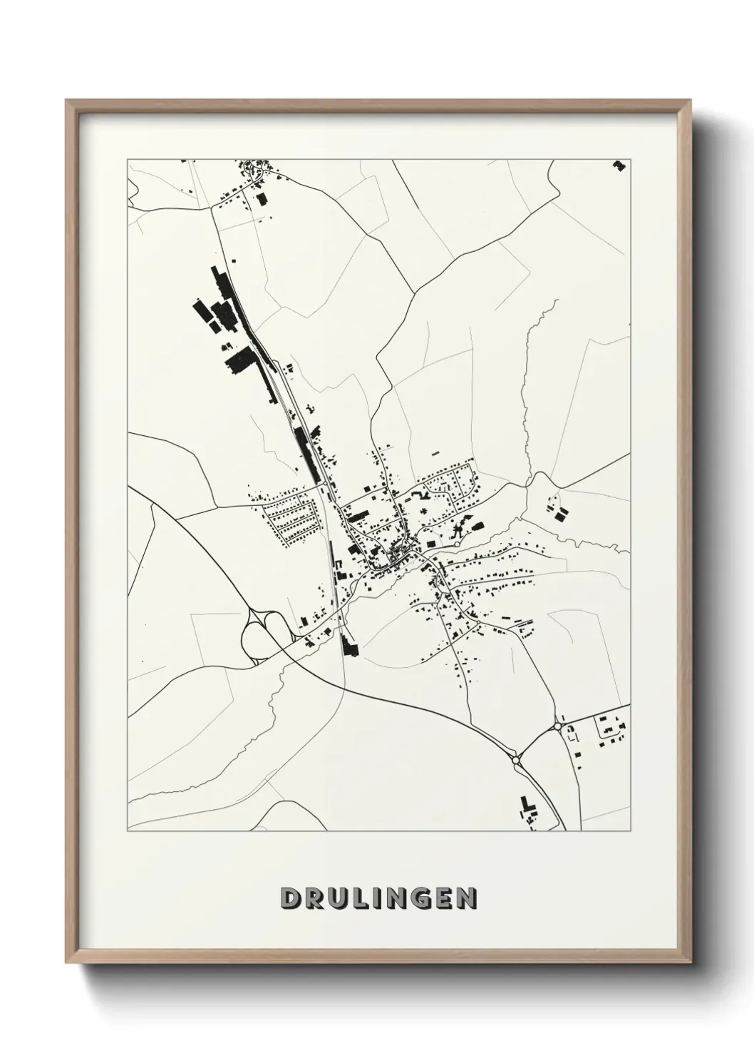 Un poster carte Drulingen