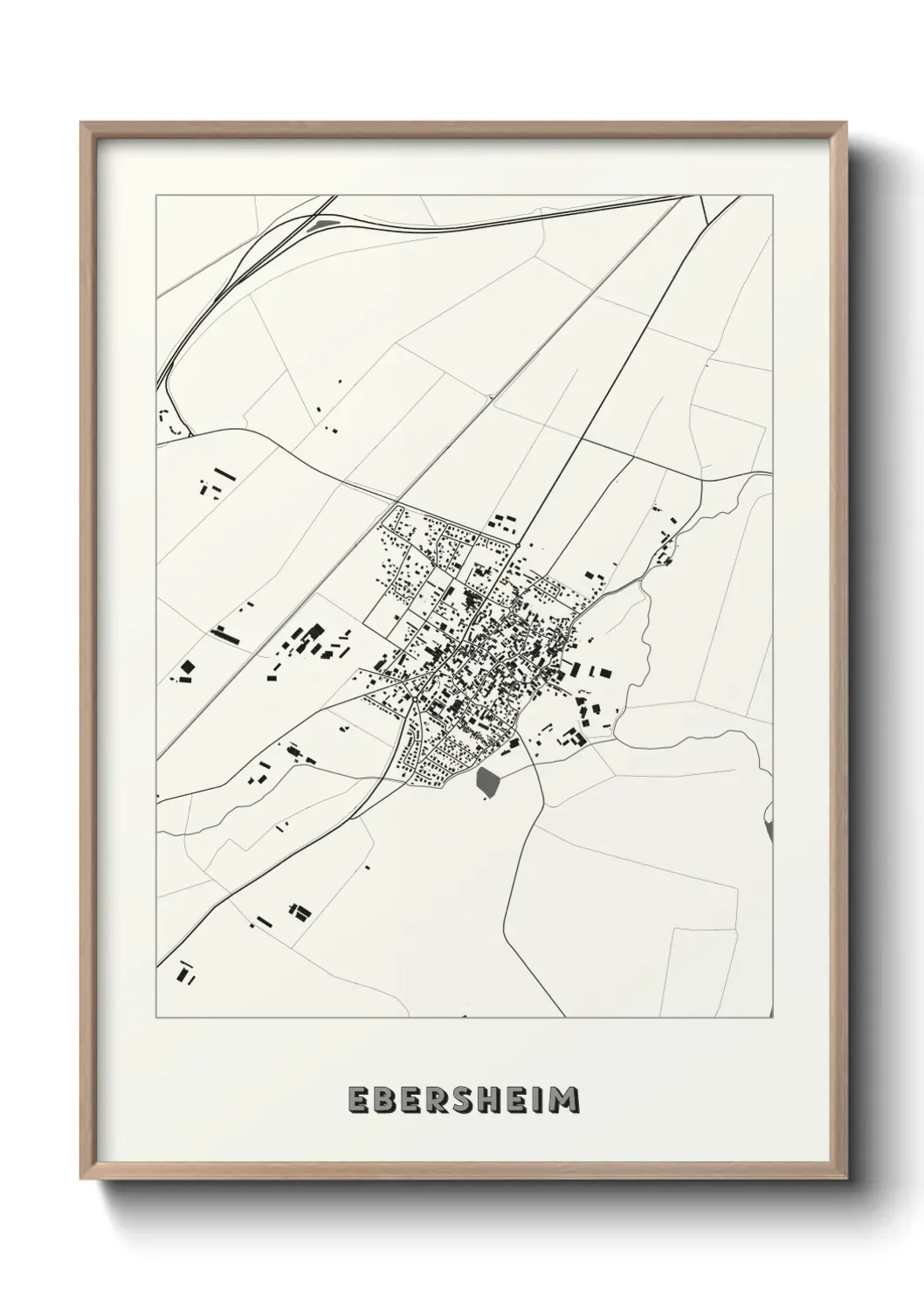 Un poster carte Ebersheim