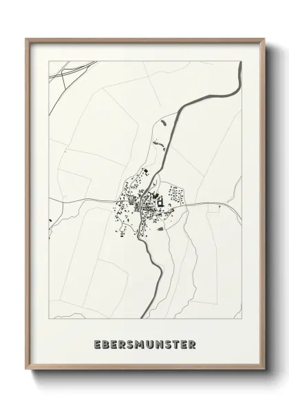 Une affiche de carte sur Ebersmunster