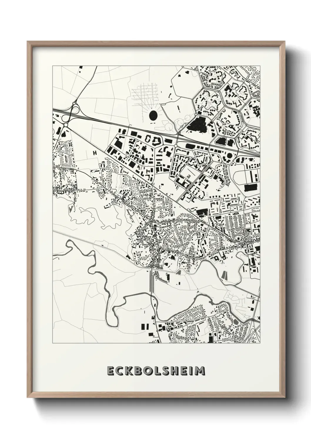 Un poster carte Eckbolsheim