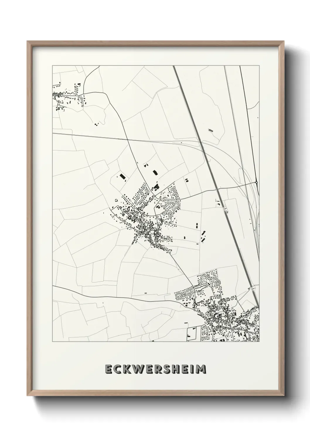 Un poster carte Eckwersheim