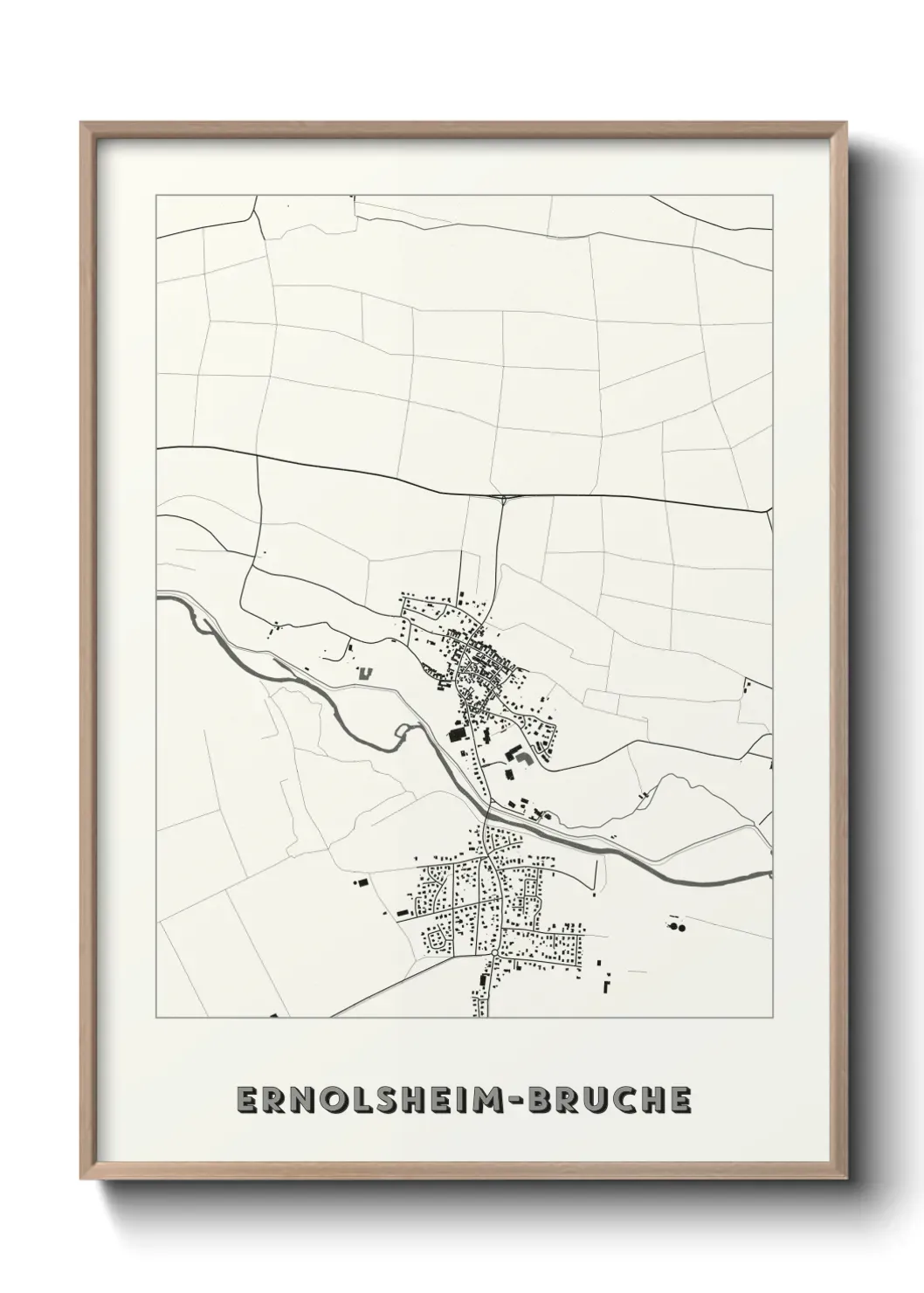 Un poster carte Ernolsheim-Bruche