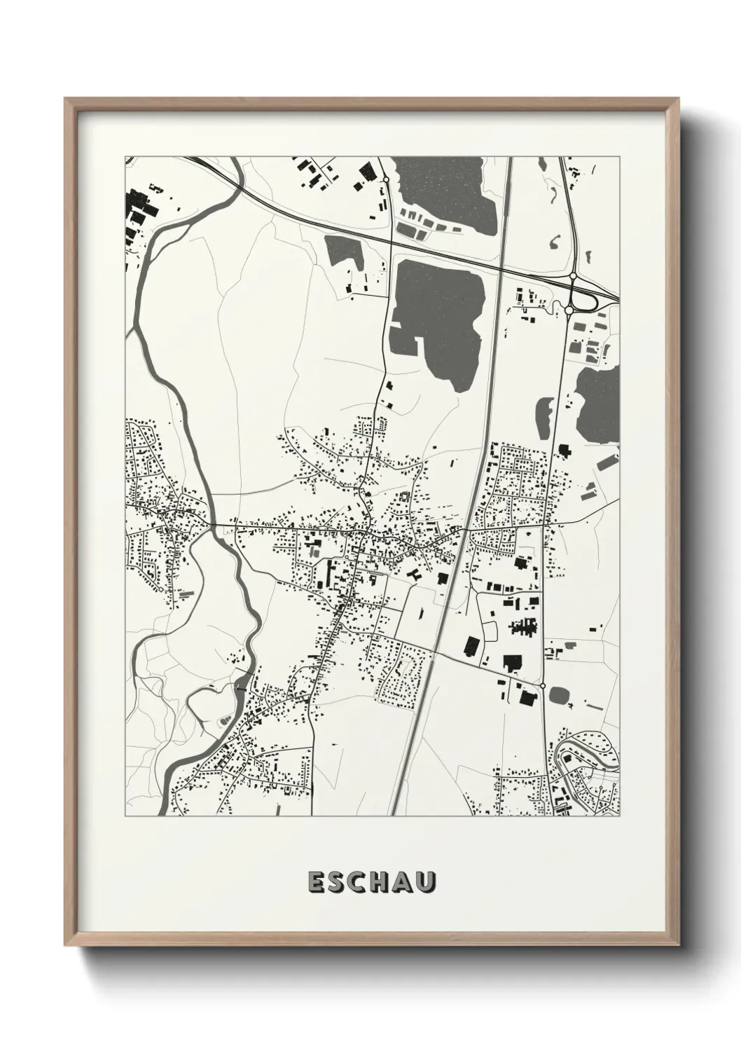 Un poster carte Eschau