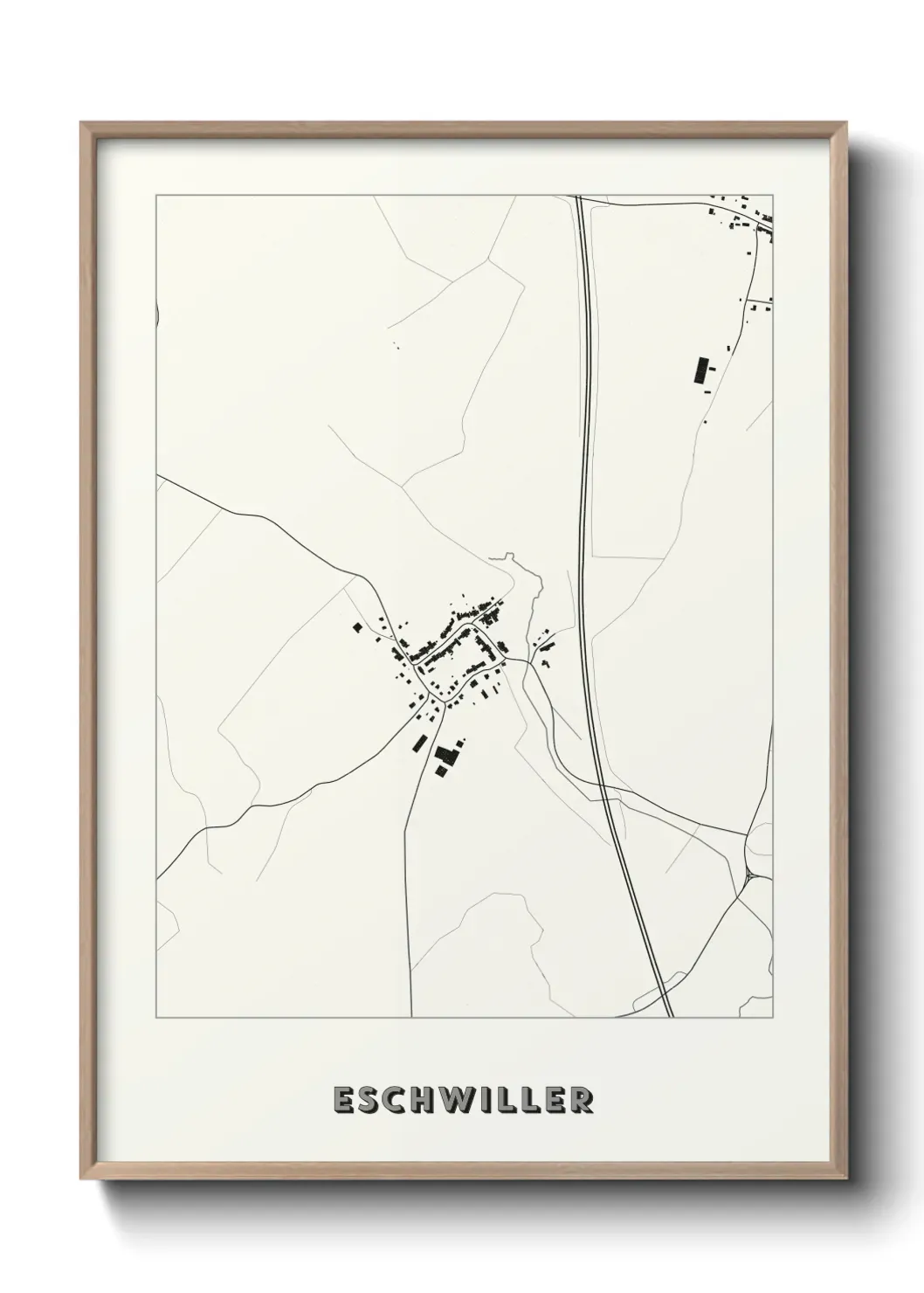 Un poster carte Eschwiller