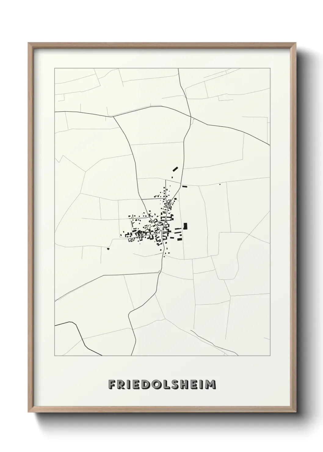 Un poster carte Friedolsheim