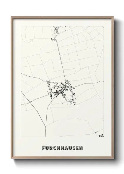 Une affiche de carte sur Furchhausen