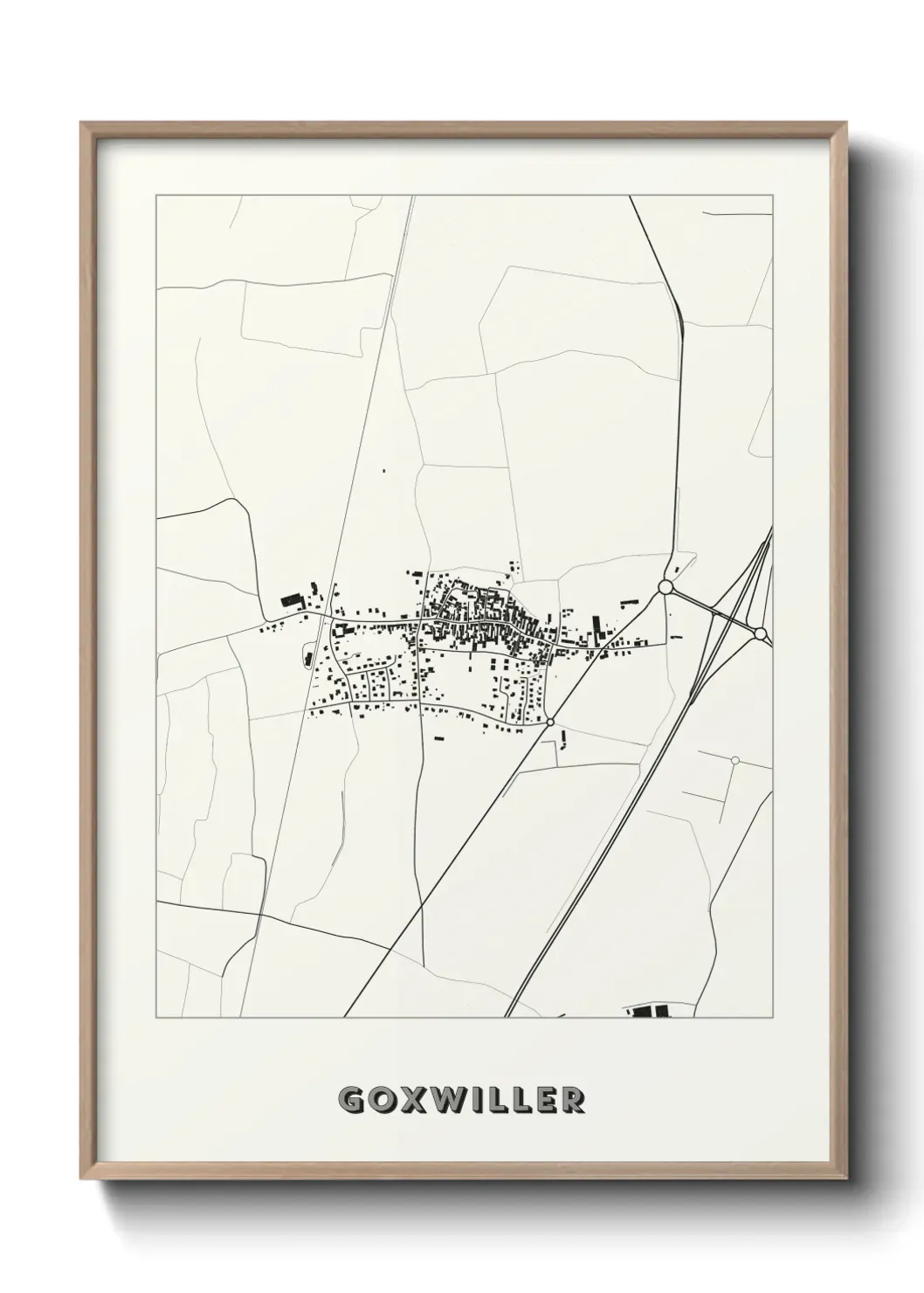 Un poster carte Goxwiller