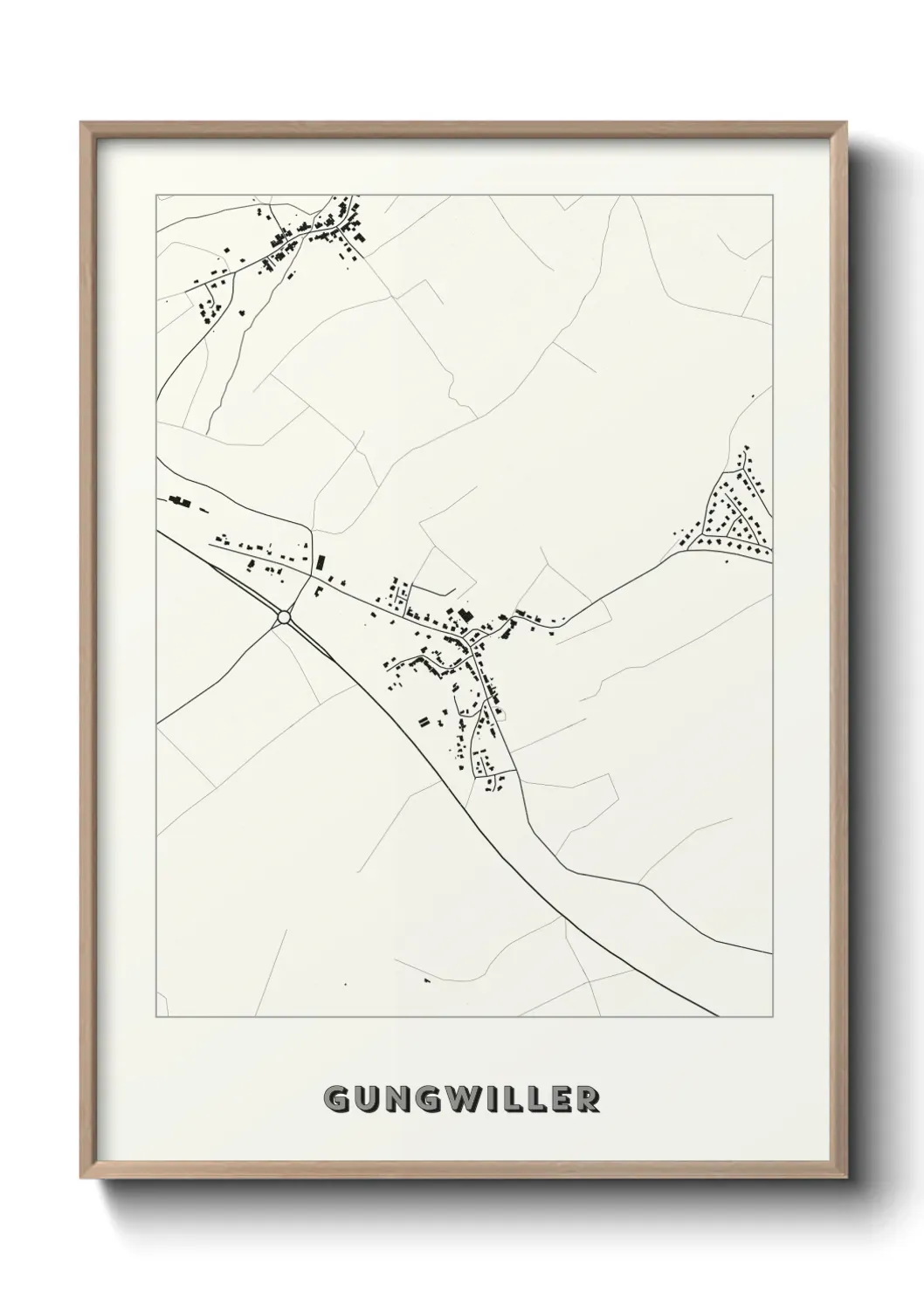 Un poster carte Gungwiller