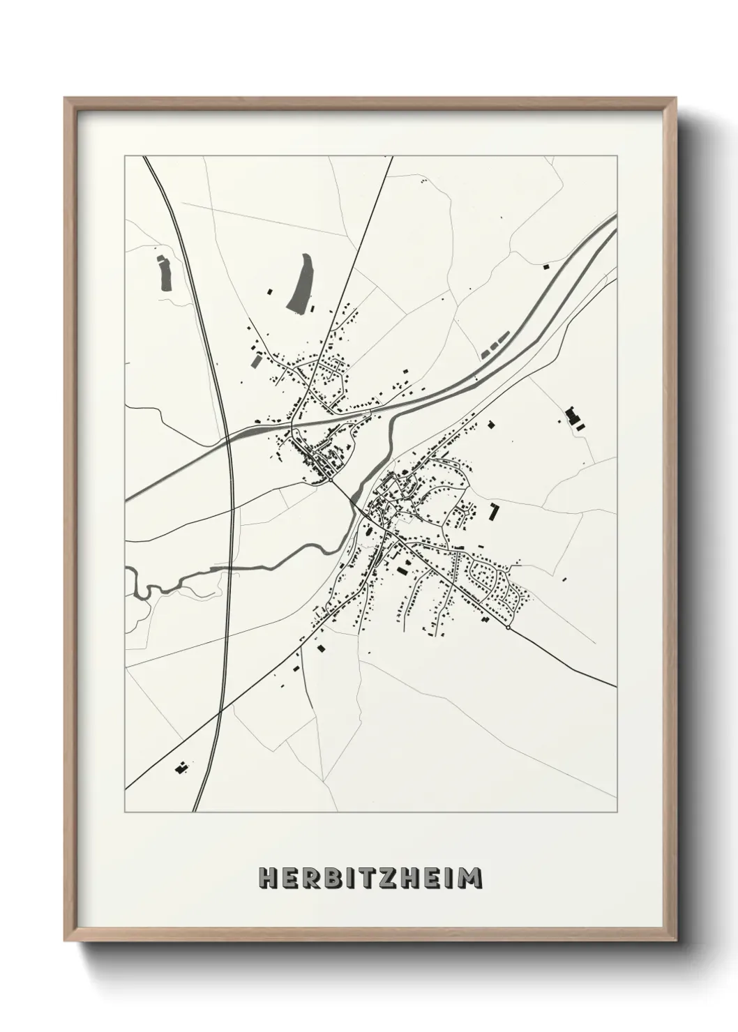Un poster carte Herbitzheim