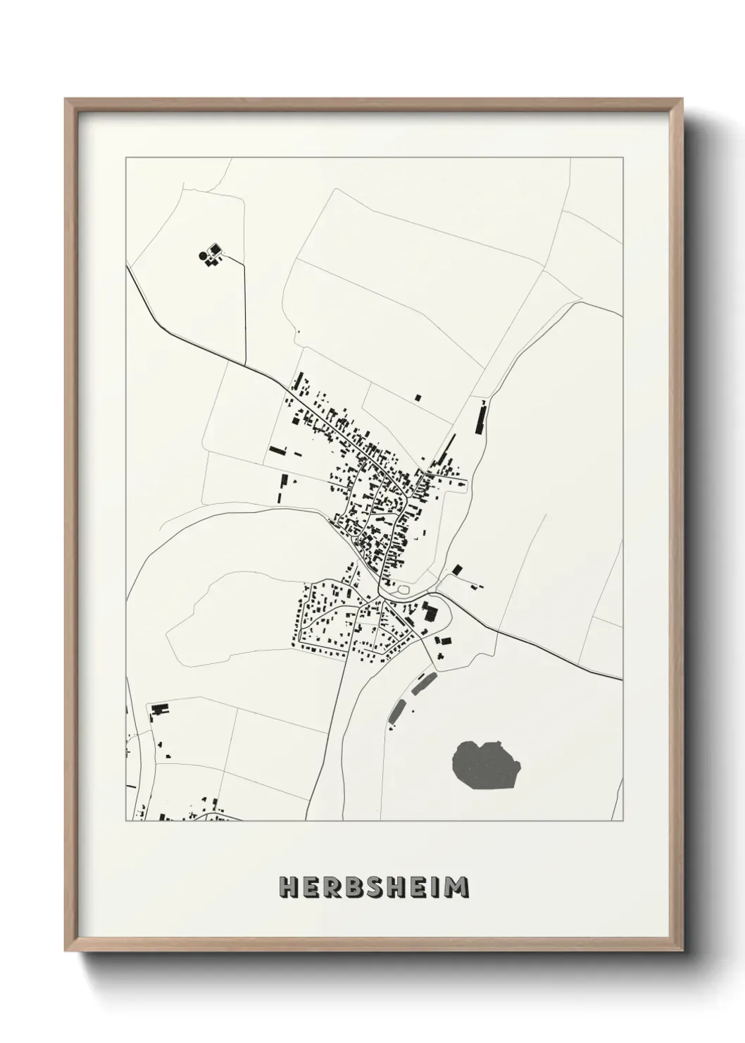 Un poster carte Herbsheim