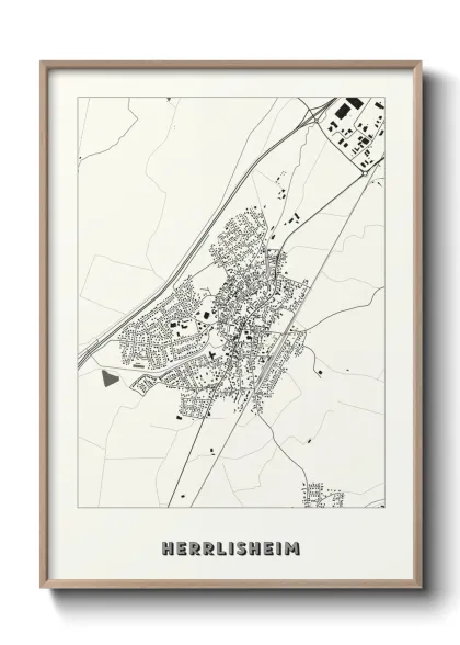 Une affiche de carte sur Herrlisheim
