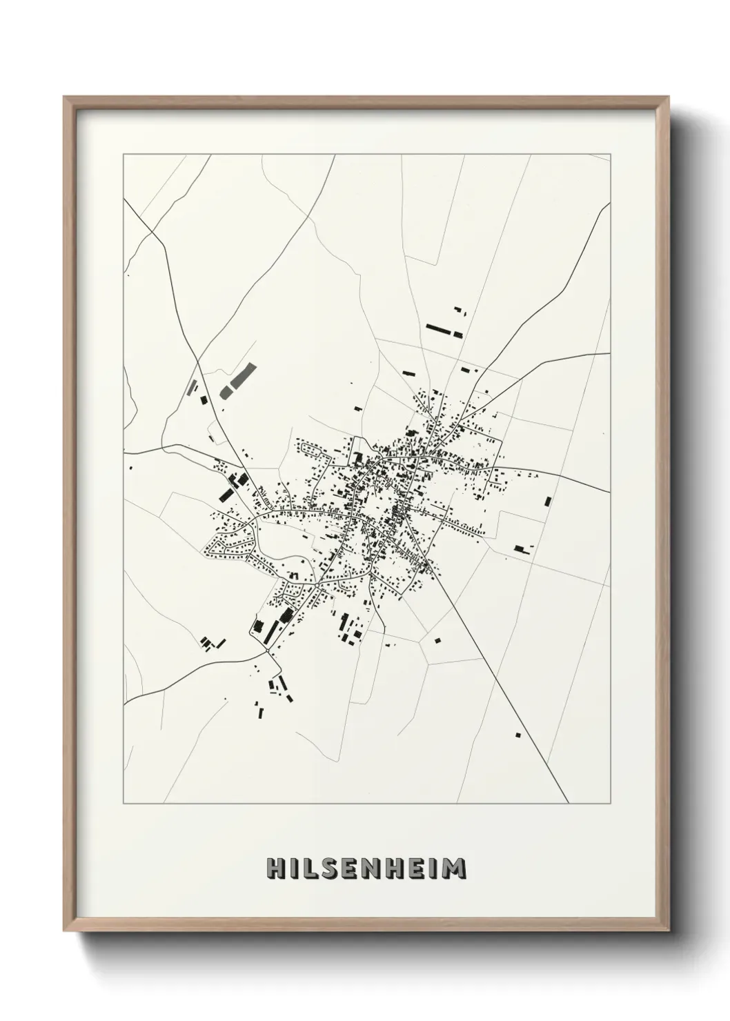 Un poster carte Hilsenheim