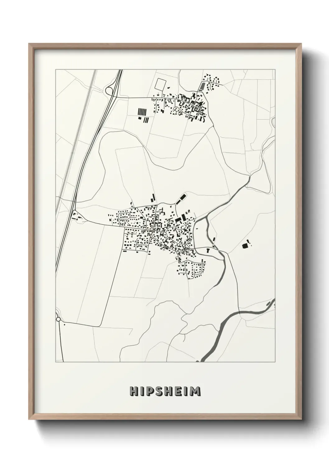 Un poster carte Hipsheim