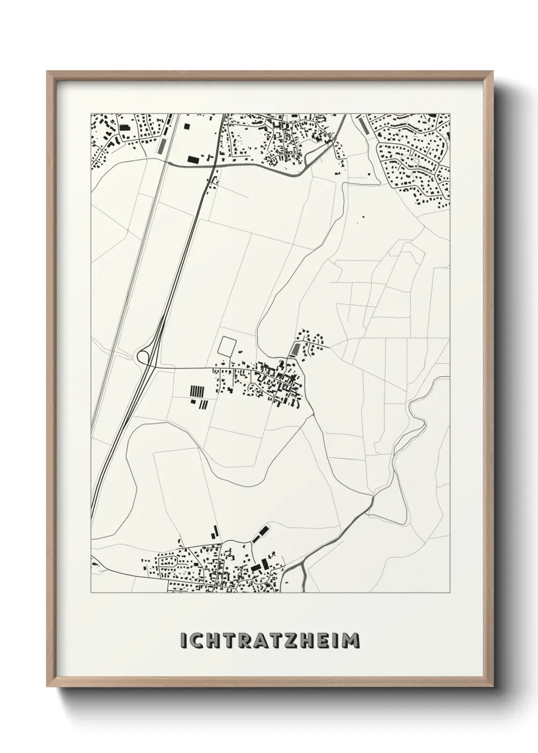Un poster carte Ichtratzheim