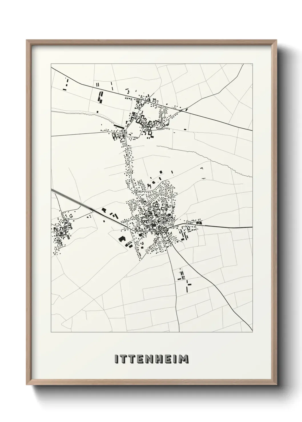 Un poster carte Ittenheim
