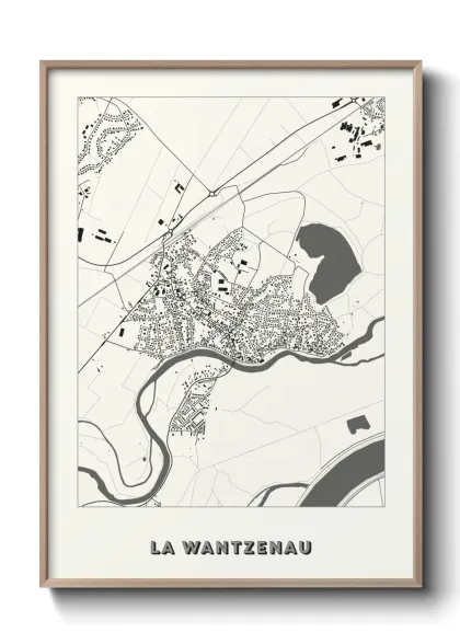 Une affiche de carte sur La Wantzenau