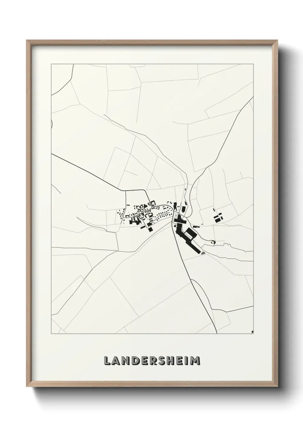 Un poster carte Landersheim