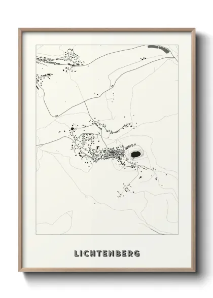 Une affiche de carte sur Lichtenberg