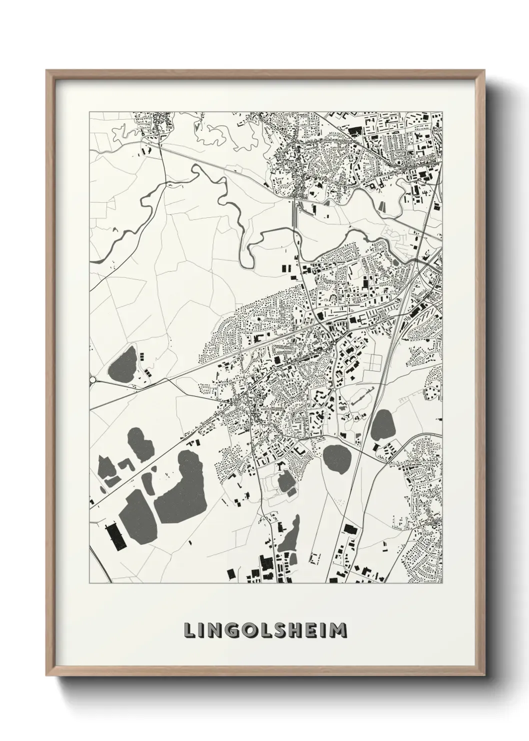 Un poster carte Lingolsheim