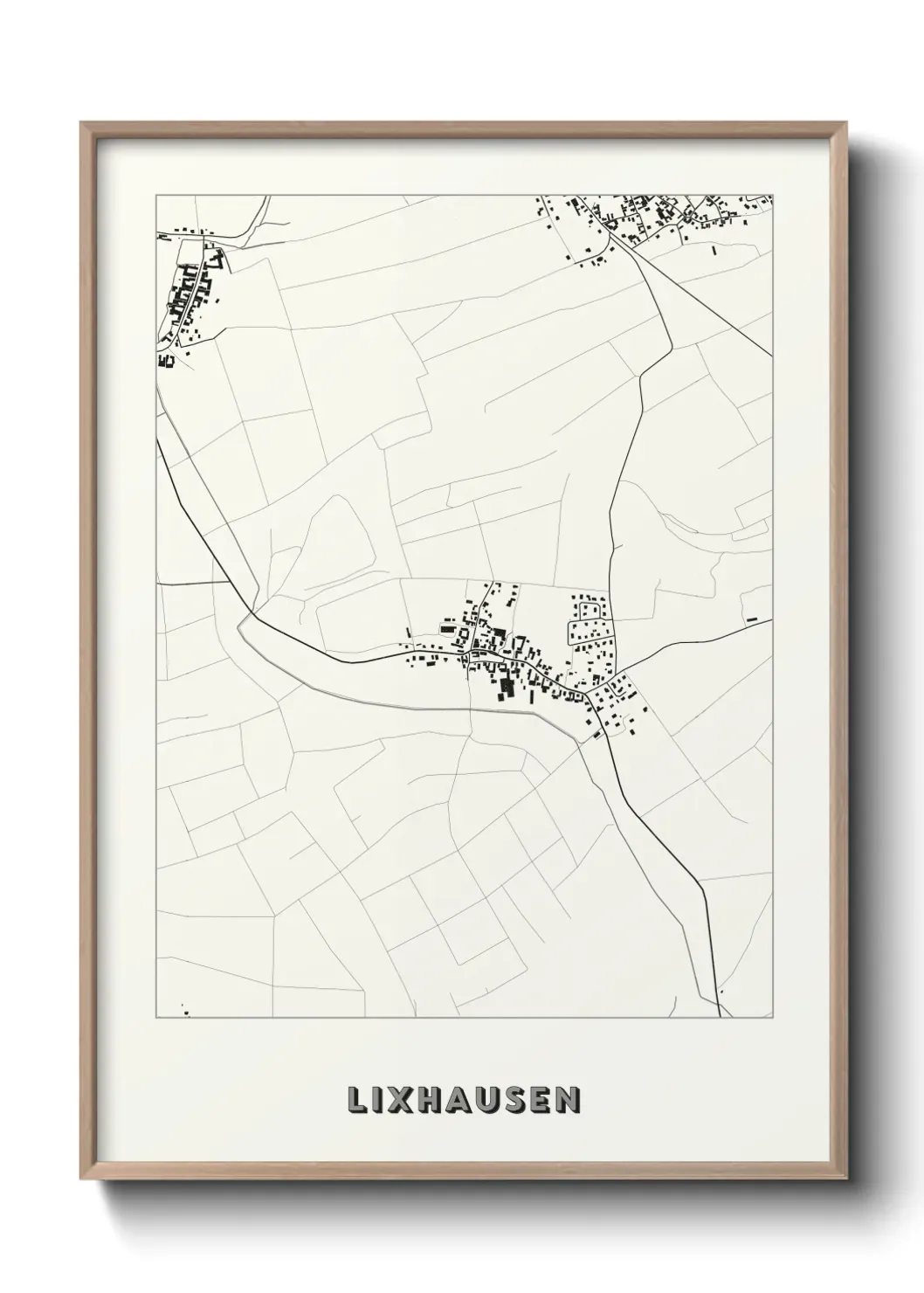 Un poster carte Lixhausen