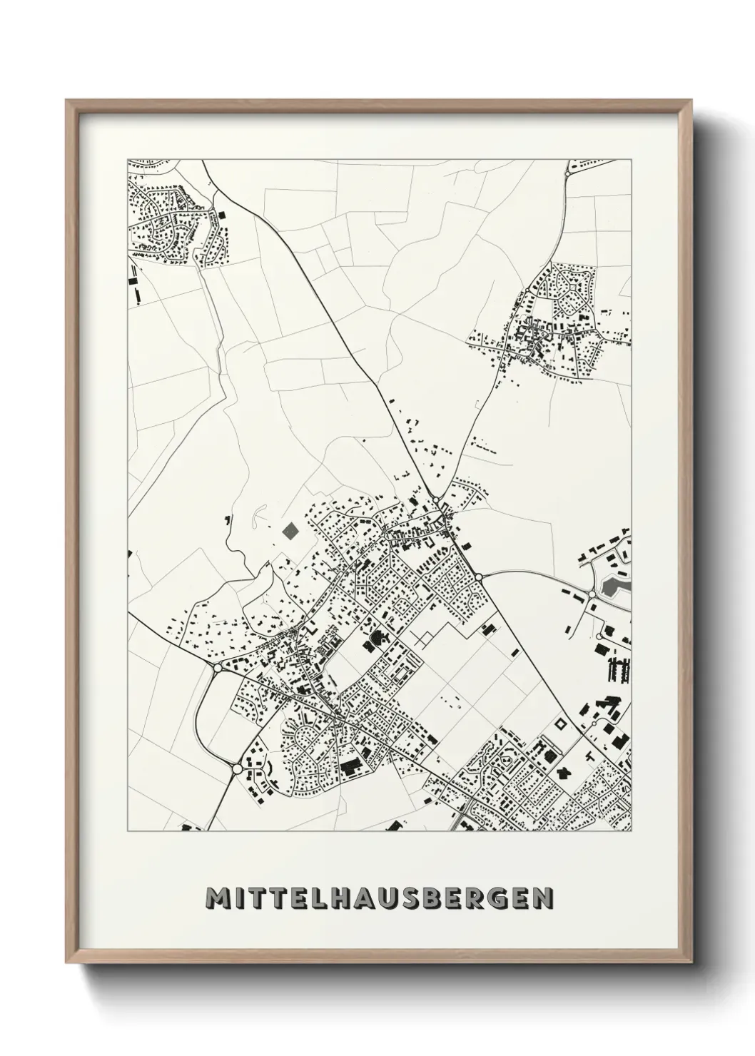 Un poster carte Mittelhausbergen