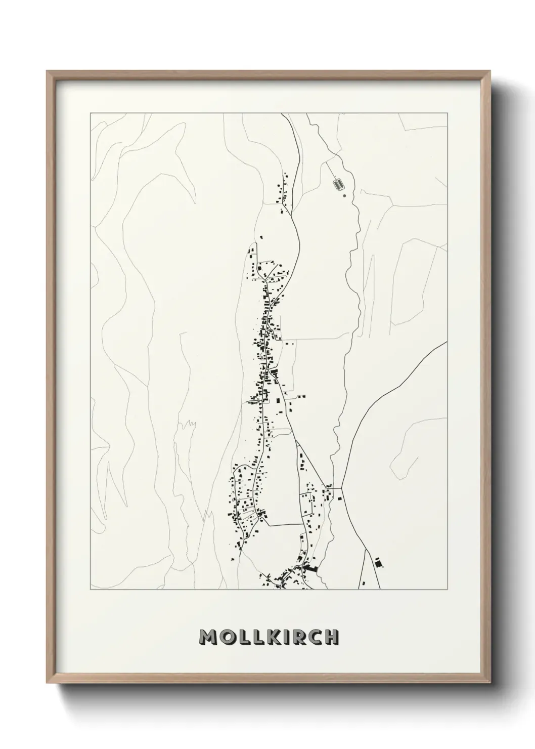 Un poster carte Mollkirch