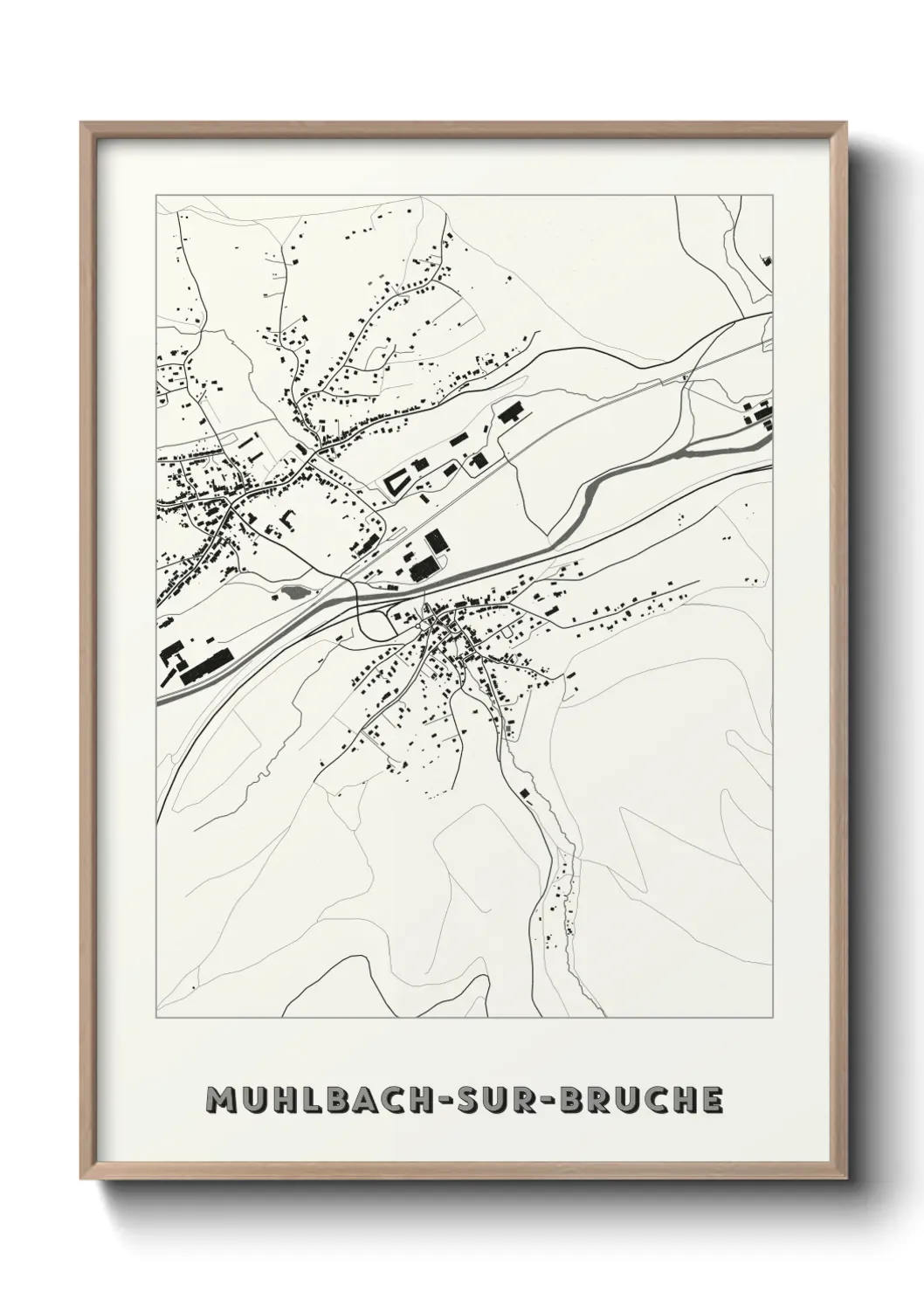 Un poster carte Muhlbach-sur-Bruche