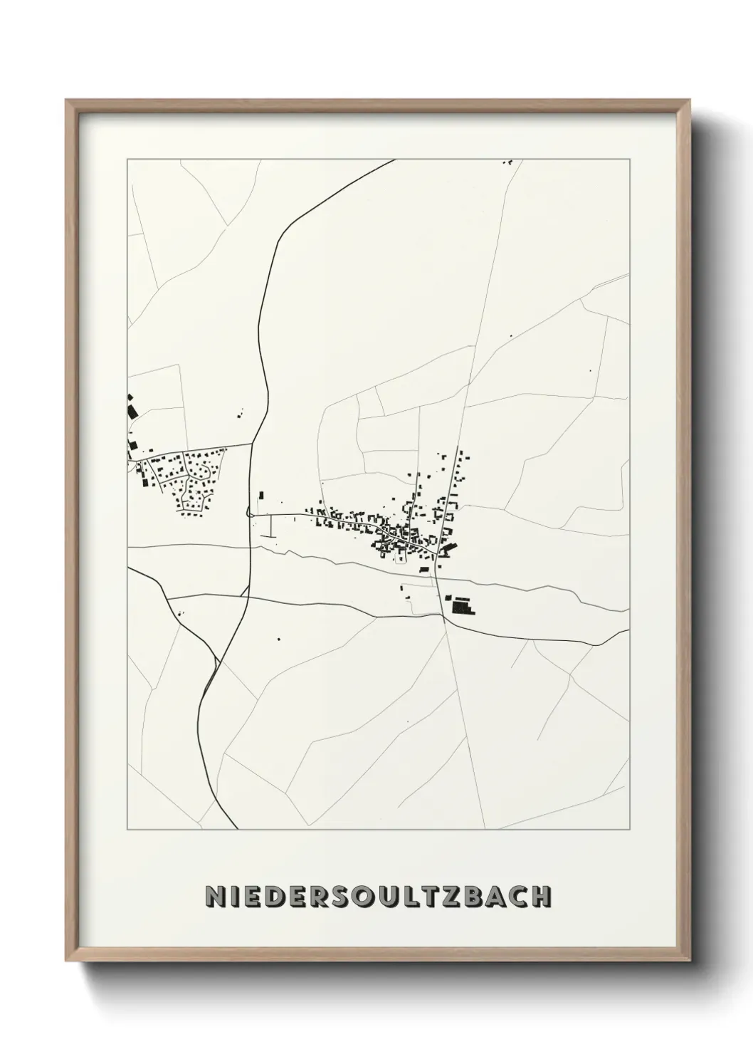 Un poster carte Niedersoultzbach