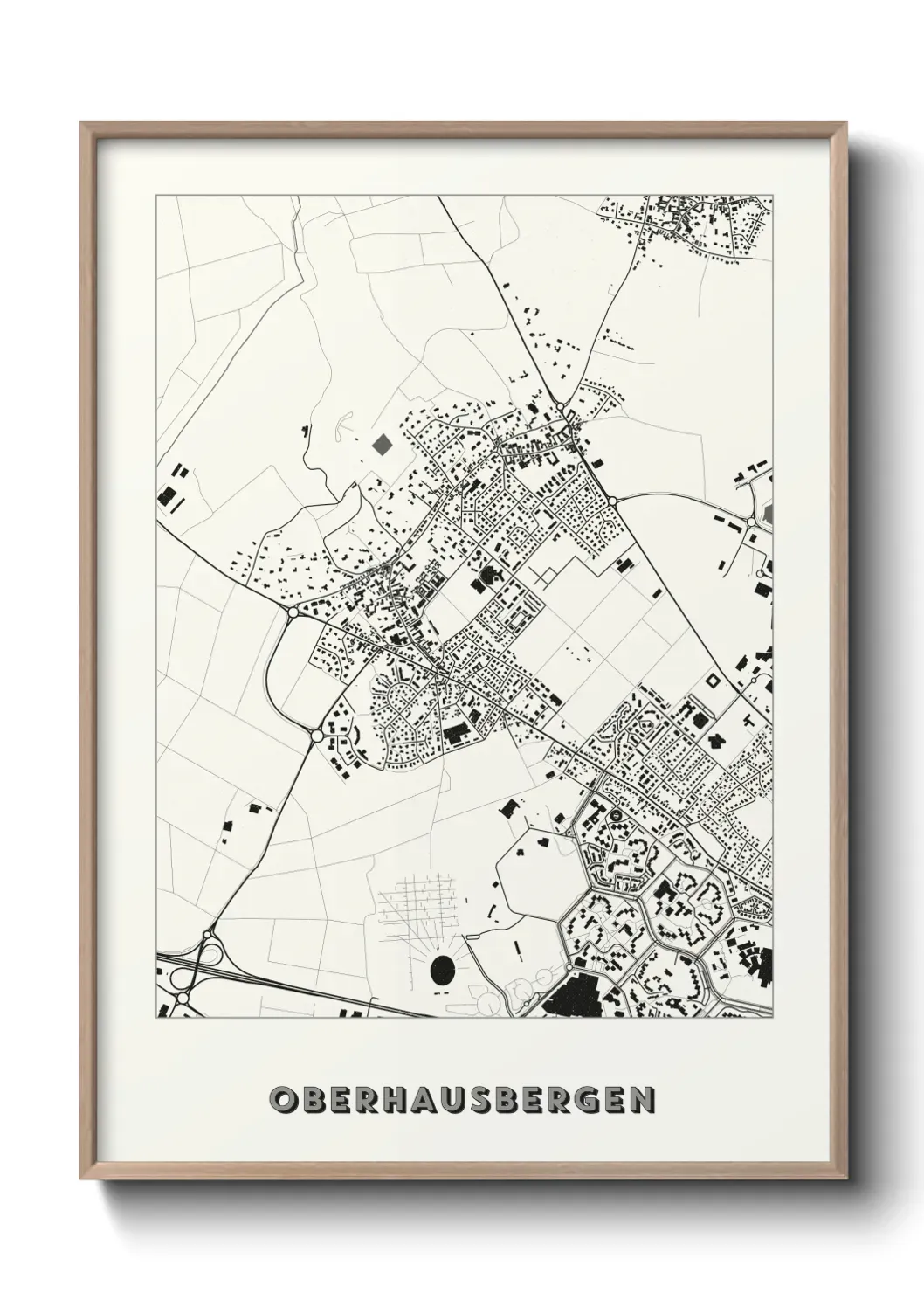 Un poster carte Oberhausbergen