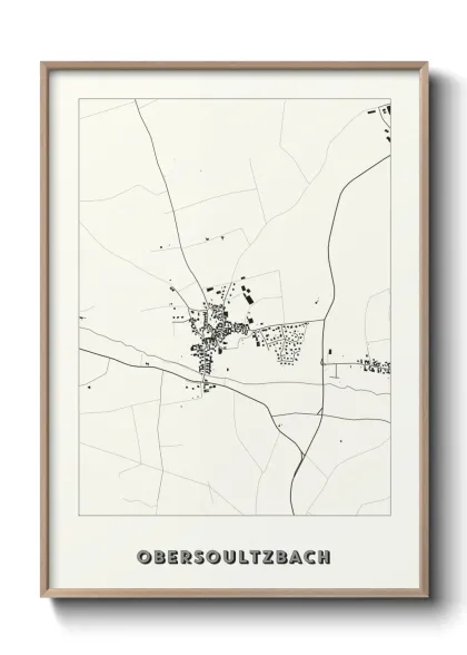 Une affiche de carte sur Obersoultzbach