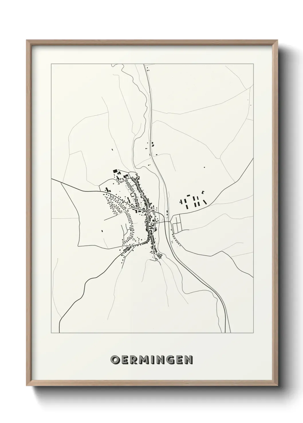 Un poster carte Oermingen