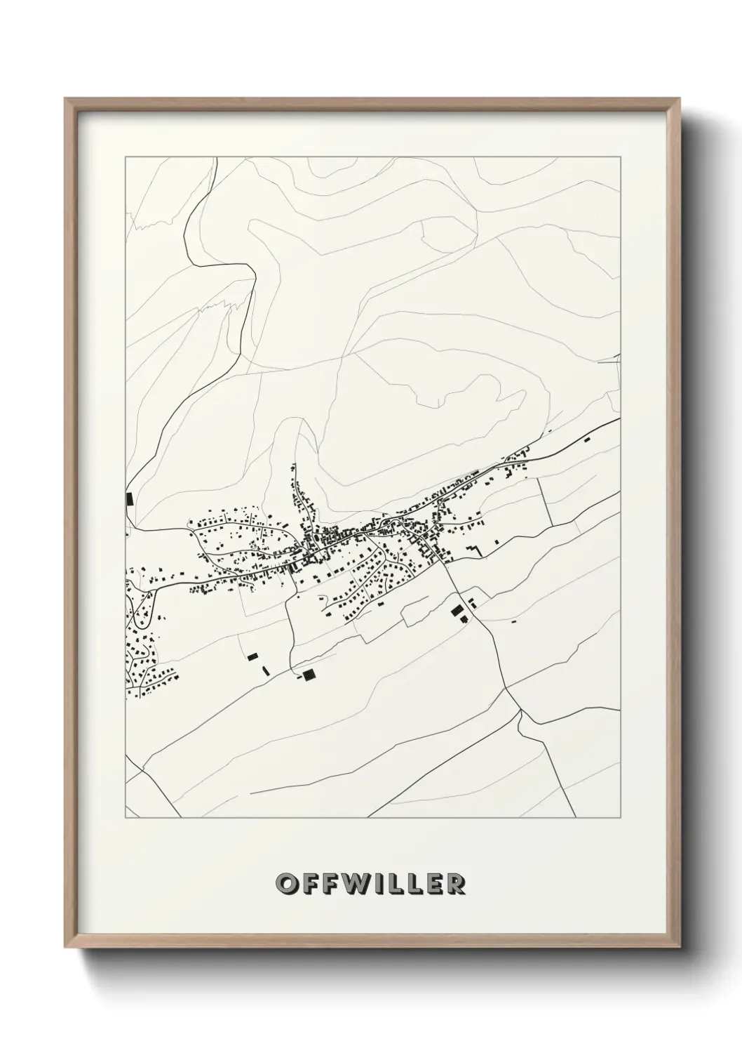 Un poster carte Offwiller