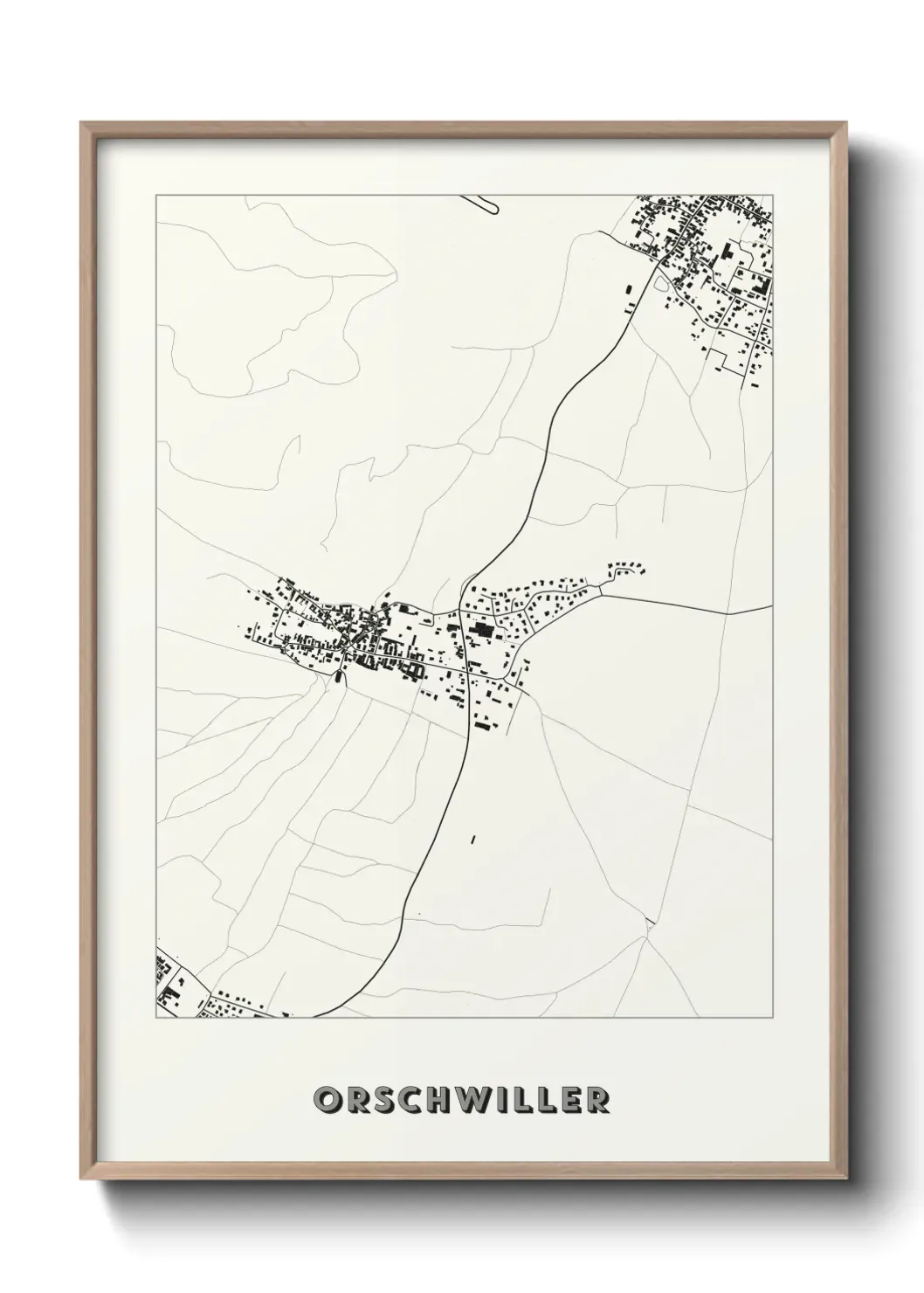Un poster carte Orschwiller