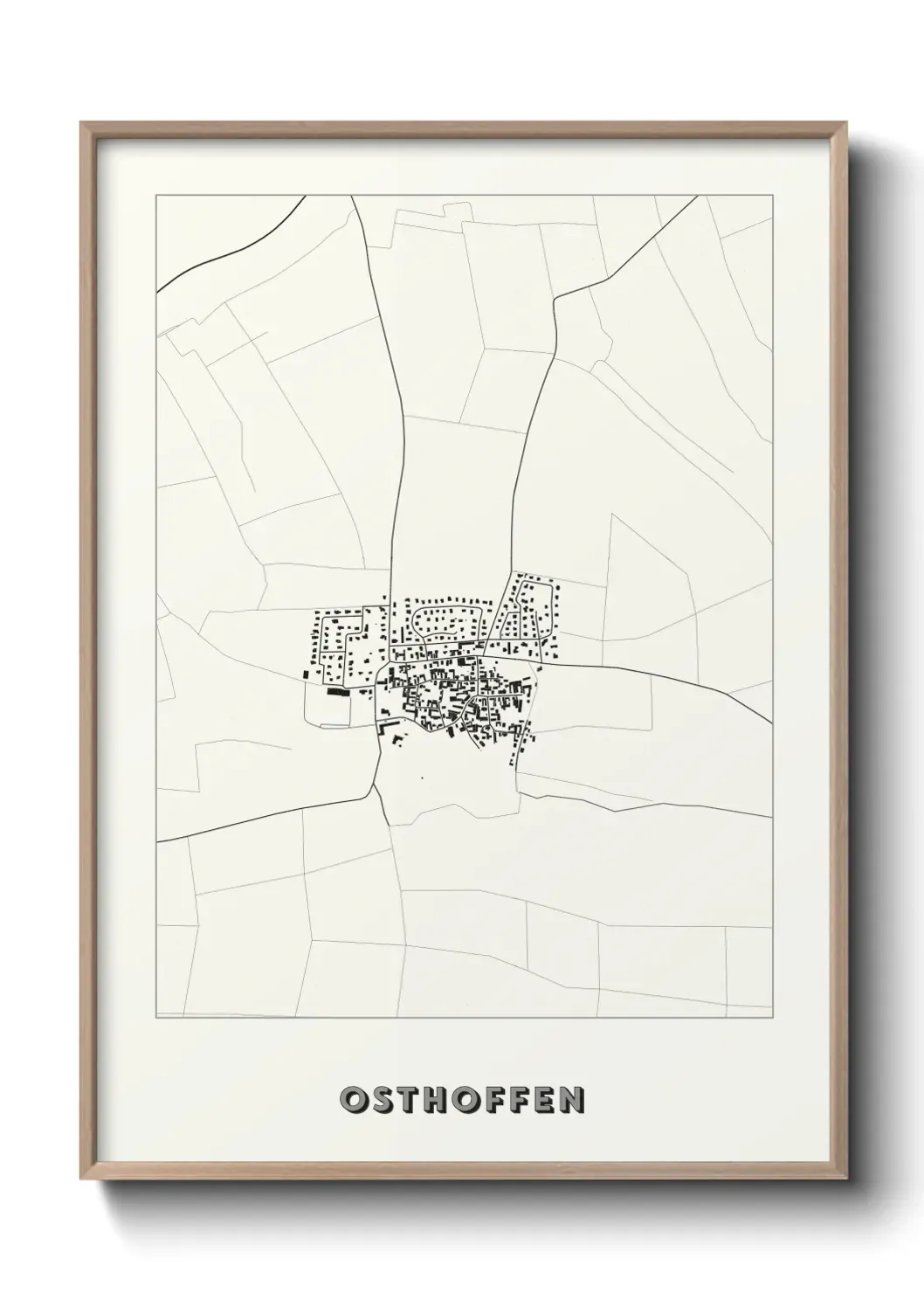 Un poster carte Osthoffen