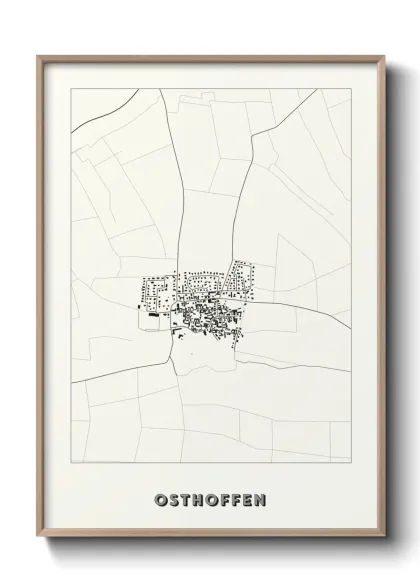 Une affiche de carte sur Osthoffen