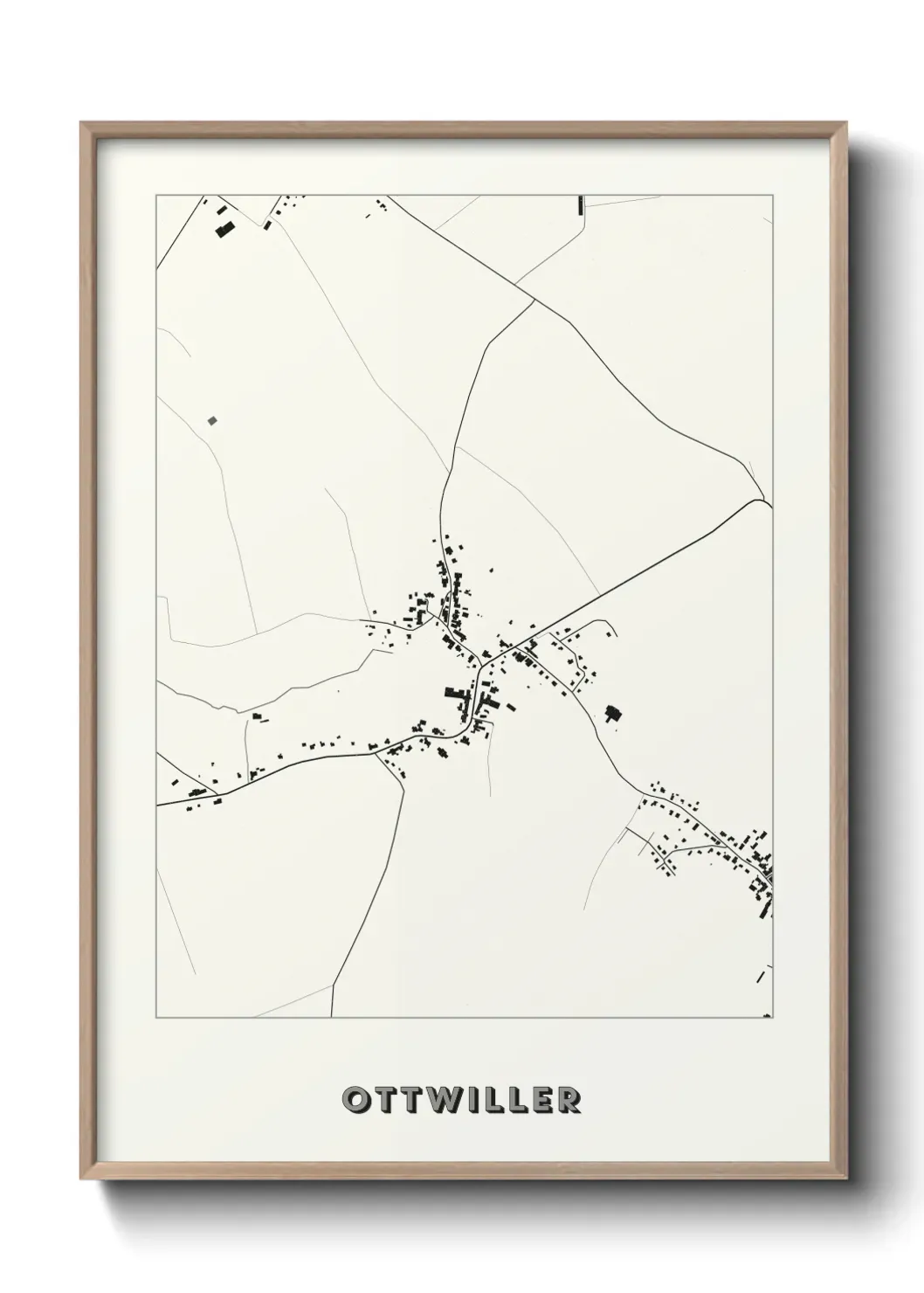 Un poster carte Ottwiller